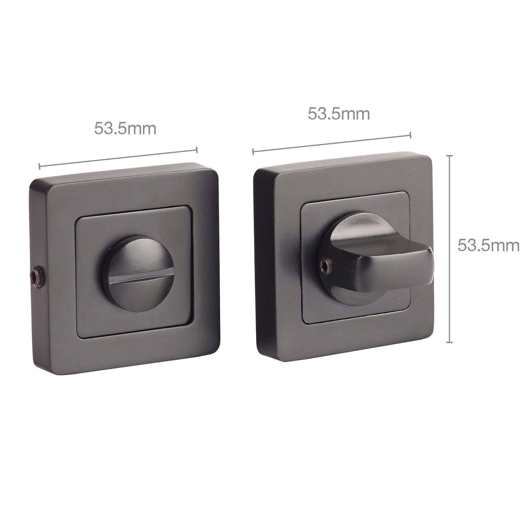 Set manere, rozete butoni, aluminiu, negru, usi de interior Yale Siena