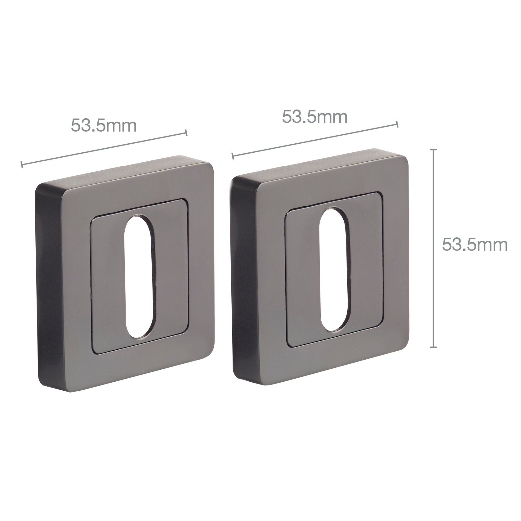 Set manere, rozete cheie incluse, aluminiu, negru, usi de interior  Yale Bologna
