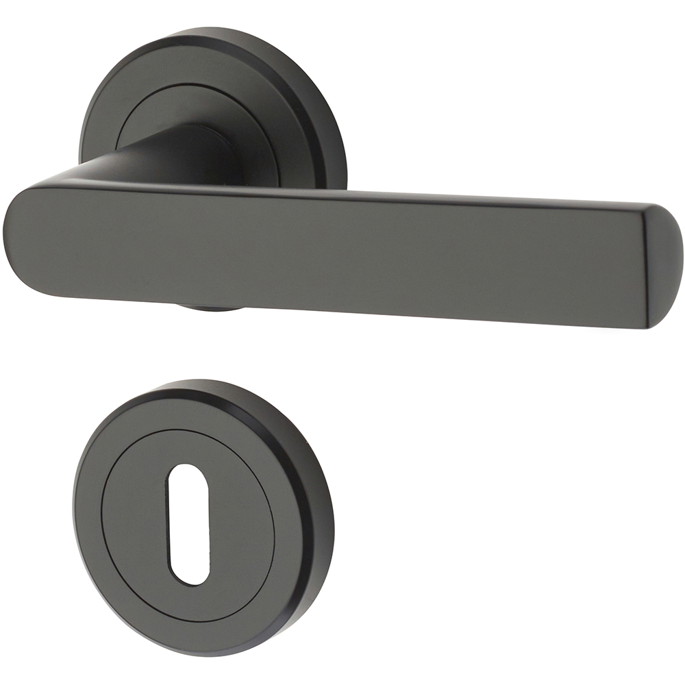 Set manere cu rozete YALE Osprey, zinc, negru