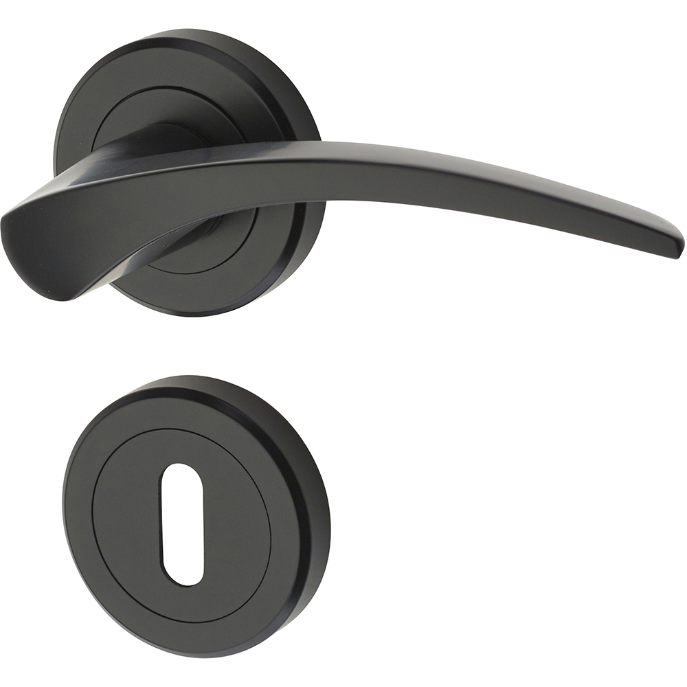Set manere cu rozete YALE Kite, zinc, negru