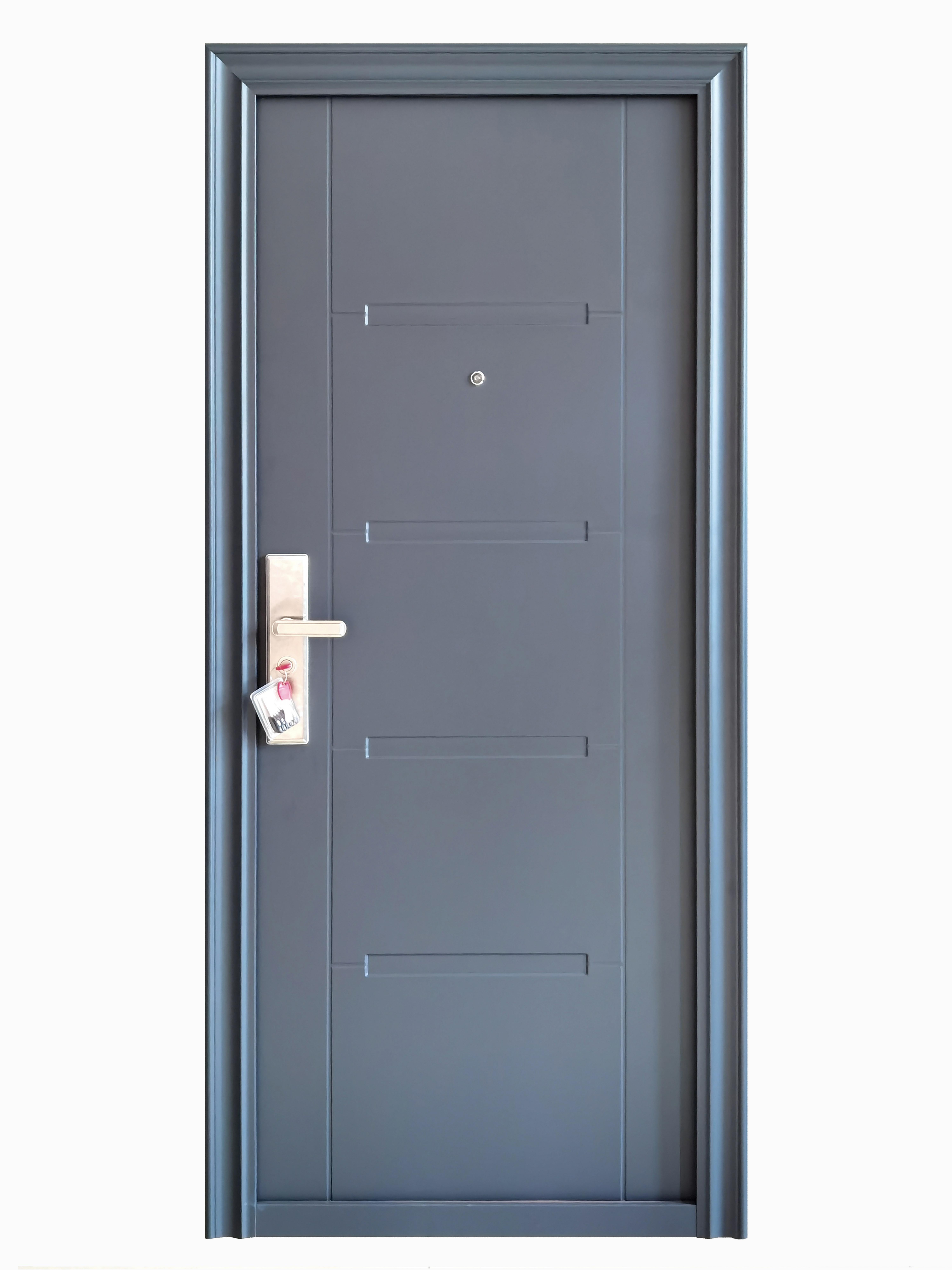 Usa de intrare pentru apartament Square, fara geam, dreapta, otel, 88 x 205 cm, antracit