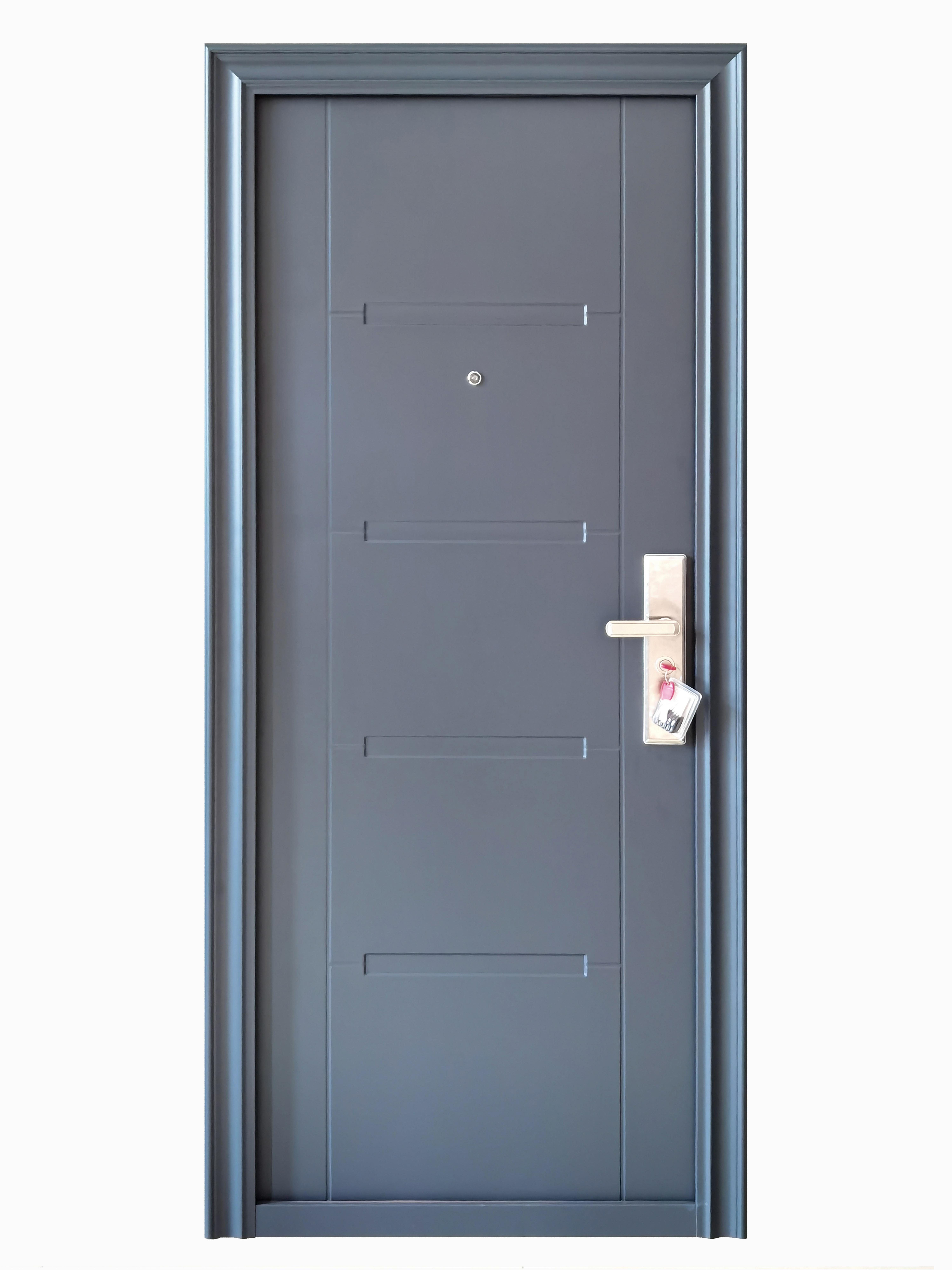 Usa de intrare pentru apartament Square, fara geam, stanga, otel, 88 x 205 cm, antracit