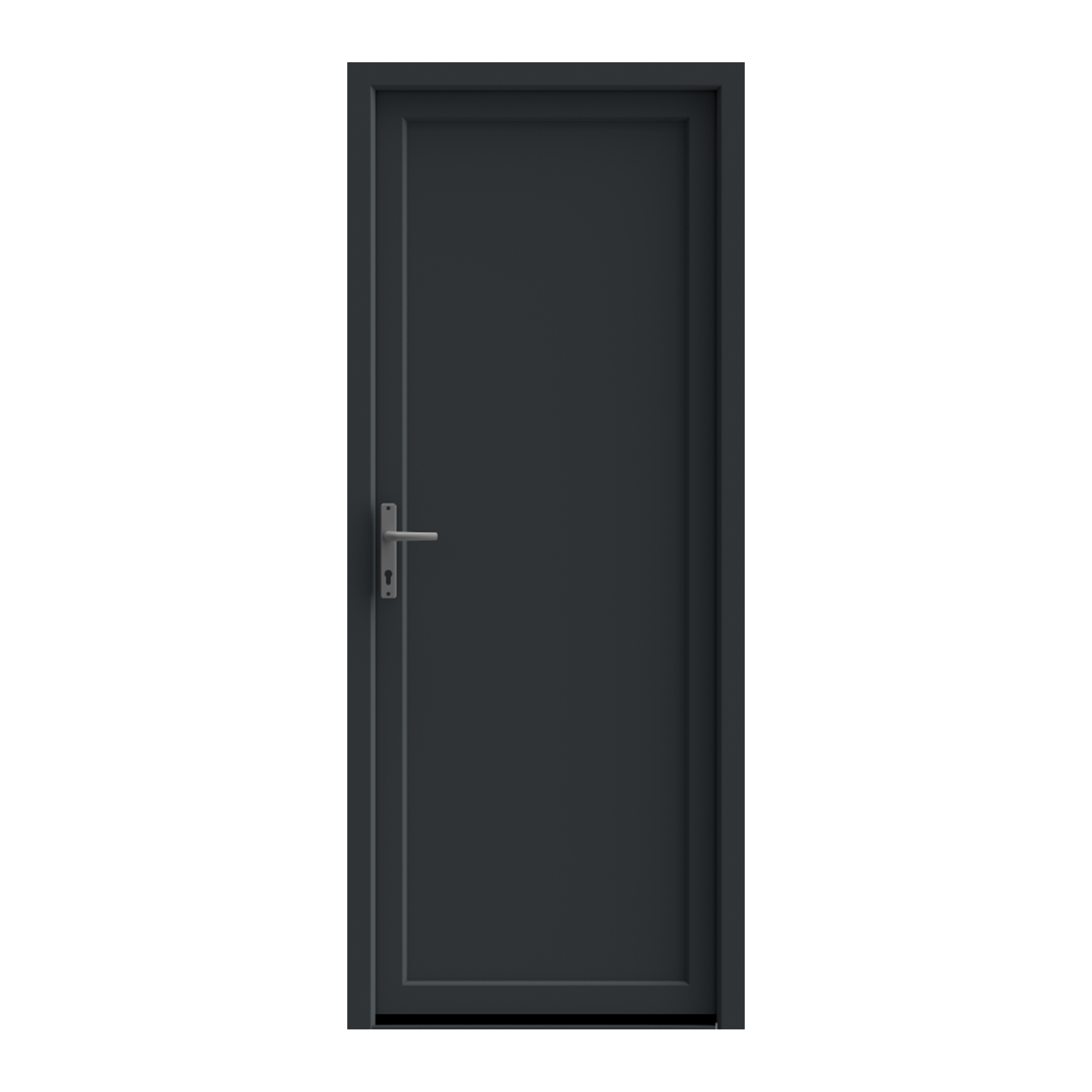 Usa de intrare, fara geam, dreapta, PVC, 90 x 205 cm, antracit