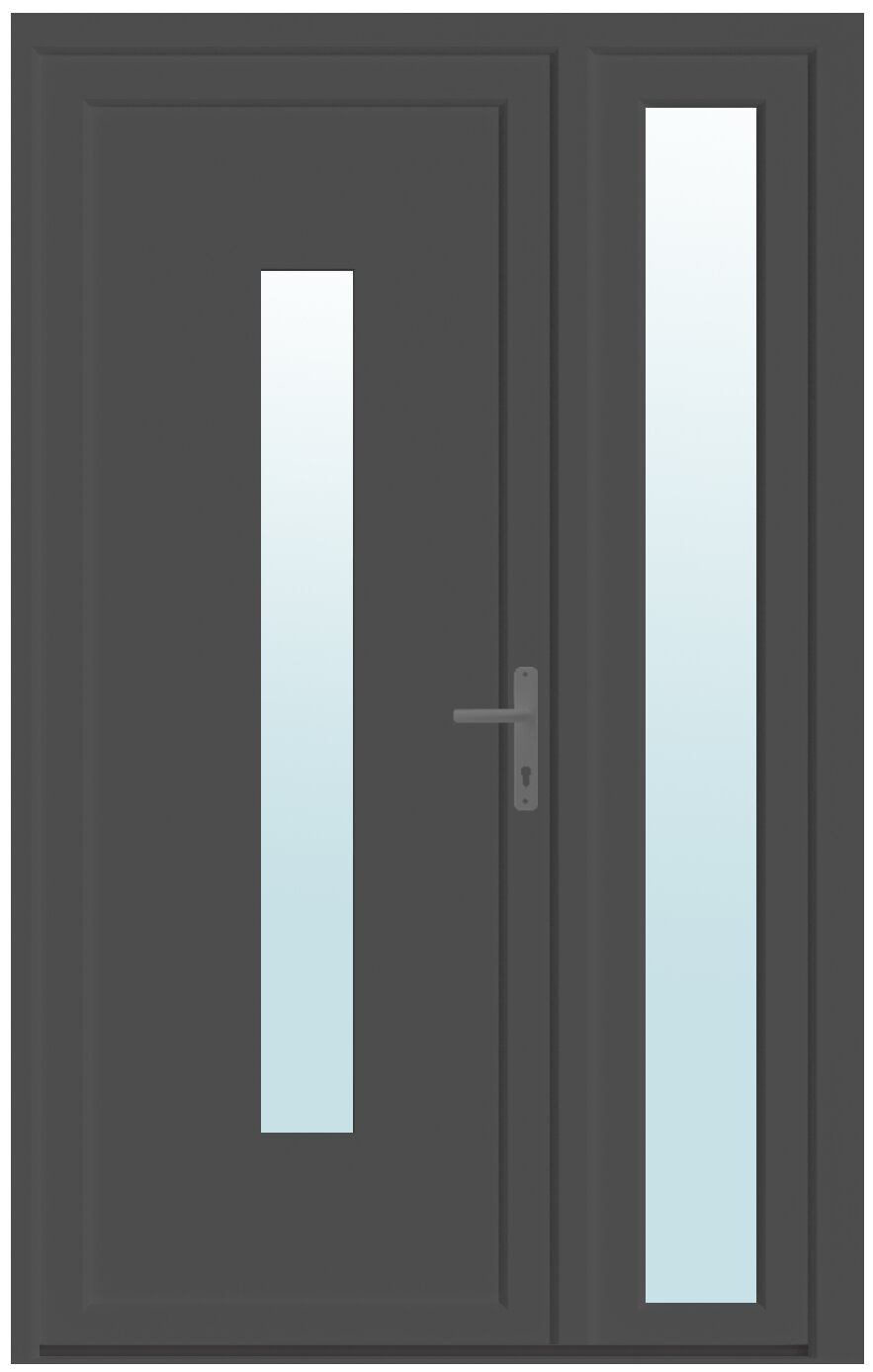 Usa exterior, cu geam, stanga, PVC, 120 x 205 cm