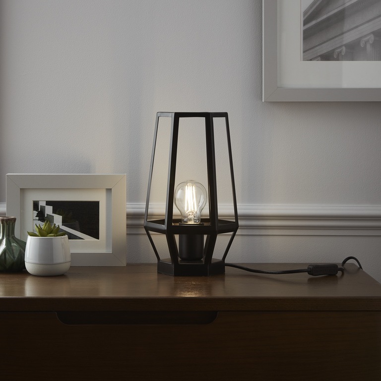 Veioza GOODHOME Nantan, E27, IP20, negru