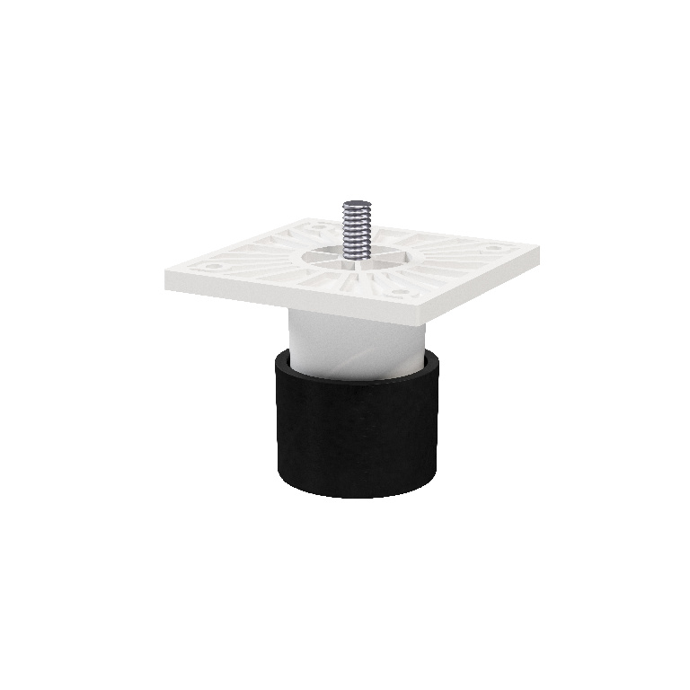 Picioare reglabile, joase, albe, plastic  GoodHome Atomia
