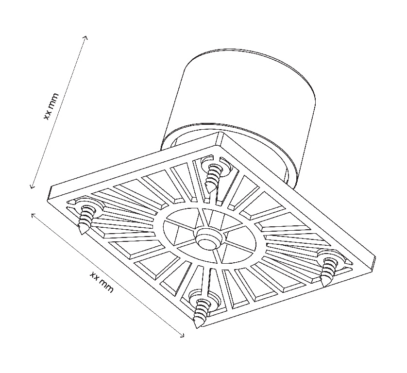 Picioare reglabile, joase, dresing, gri, plastic  GoodHome Atomia