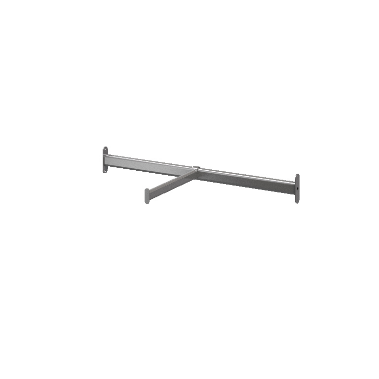 Bara suspendata frontala GoodHome Atomia, gri, otel, 71.3 cm