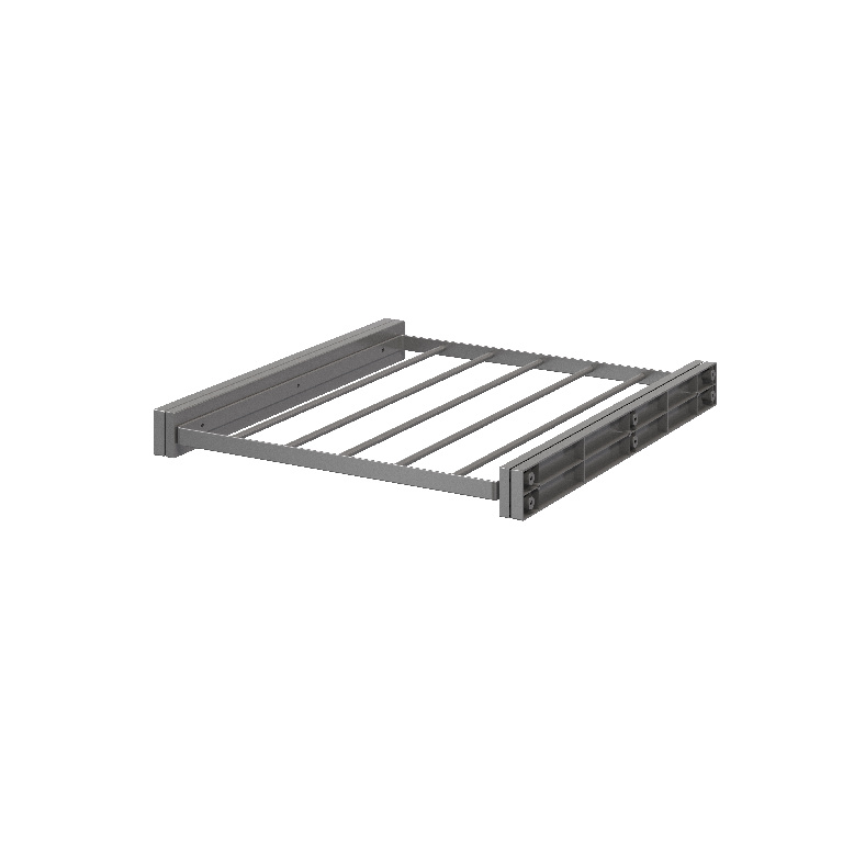Raft pantaloni culisant GoodHome Atomia, otel, gri, D58 mm, L500 mm