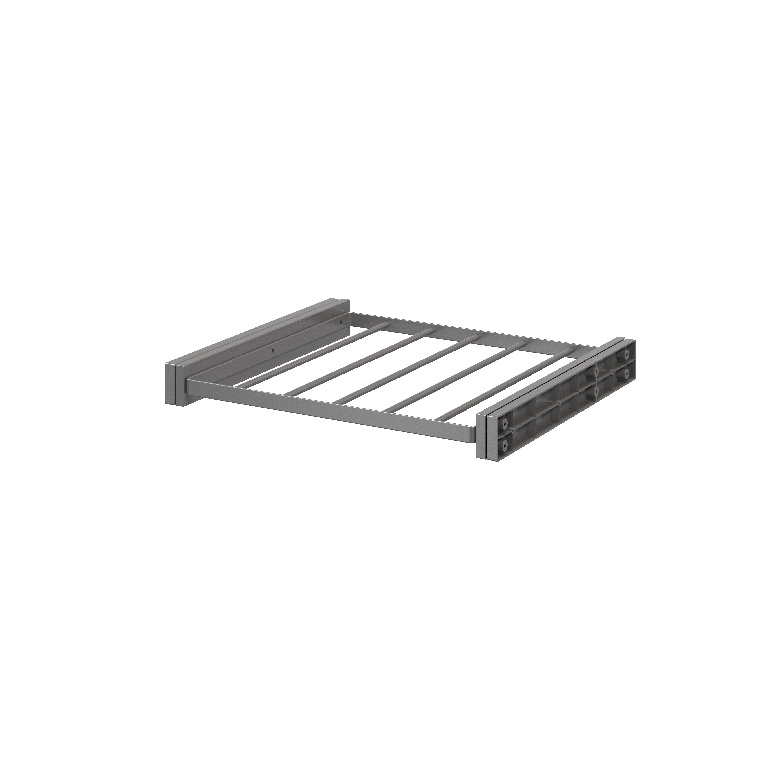Raft pantaloni culisant GoodHome Atomia, otel, gri, D45 mm, L500 mm
