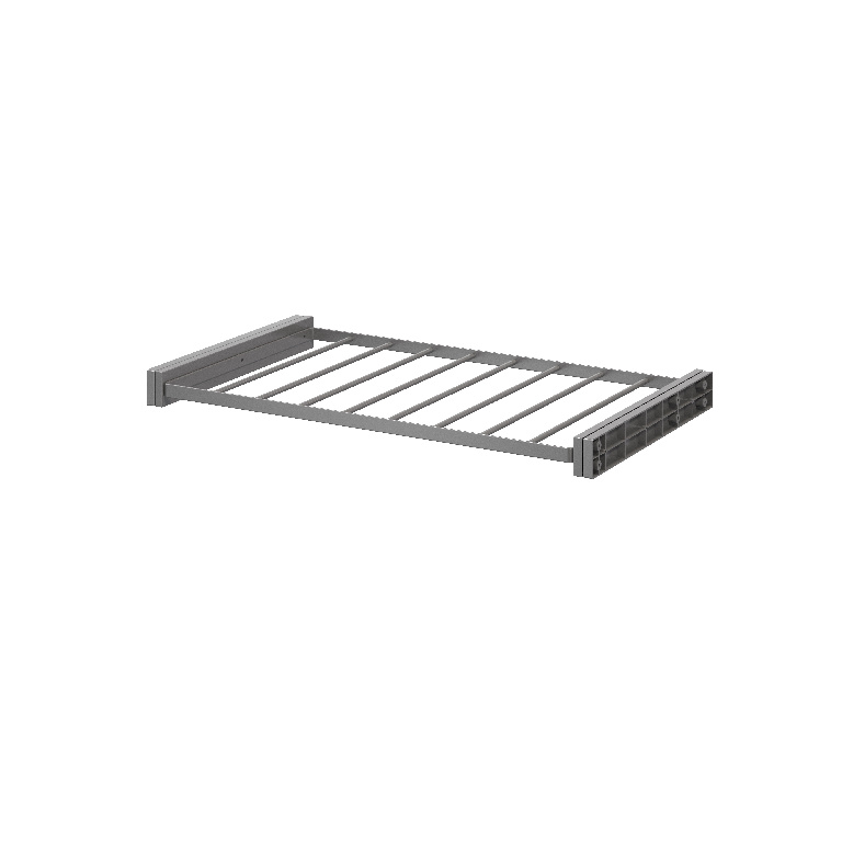 Raft pantaloni culisant GoodHome Atomia, otel, gri, D45 mm, L750 mm