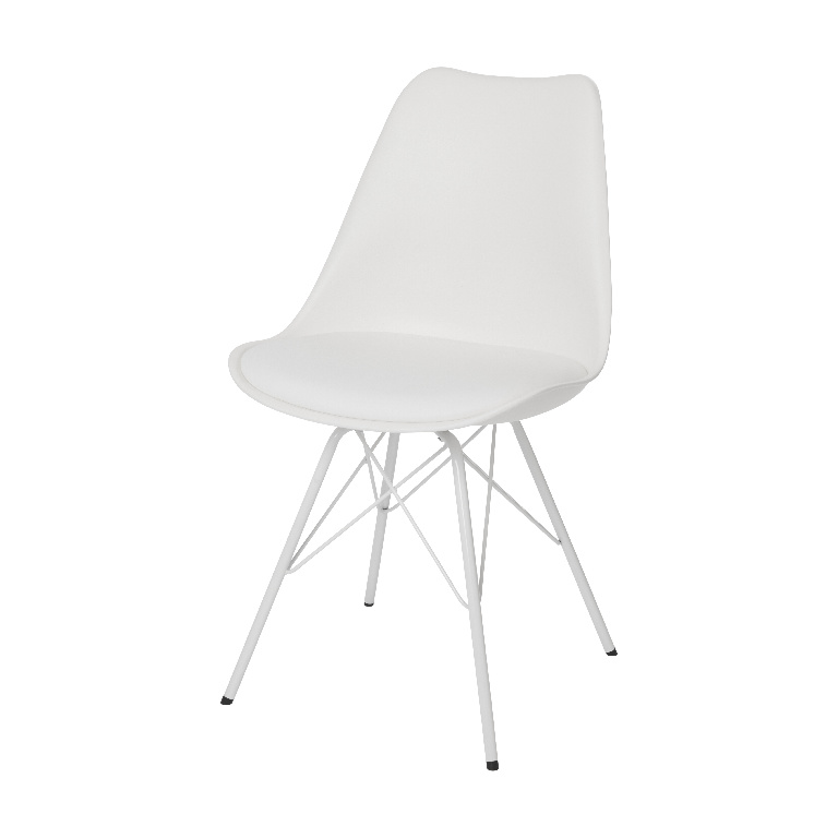 Scaun bucatarie GoodHome Marula, otel, 48 x 84 cm, alb