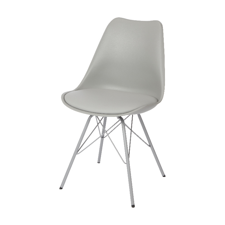 Scaun bucatarie GoodHome Marula, otel, 48 x 84 cm, gri deschis