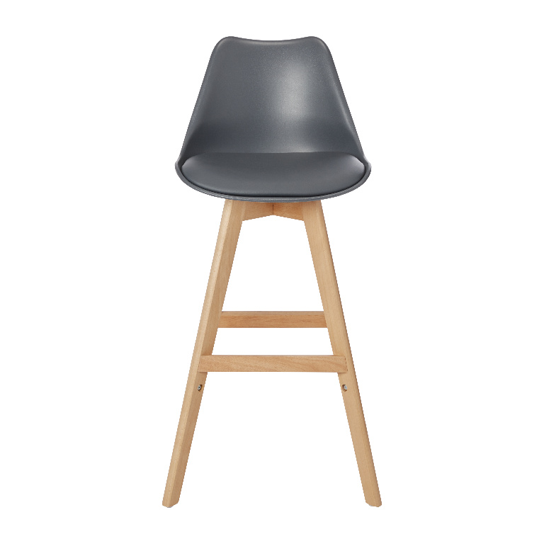 Scaun bar GOODHOME Pitaya, 43.5 x 50.5 x 100.5 cm, gri inchis