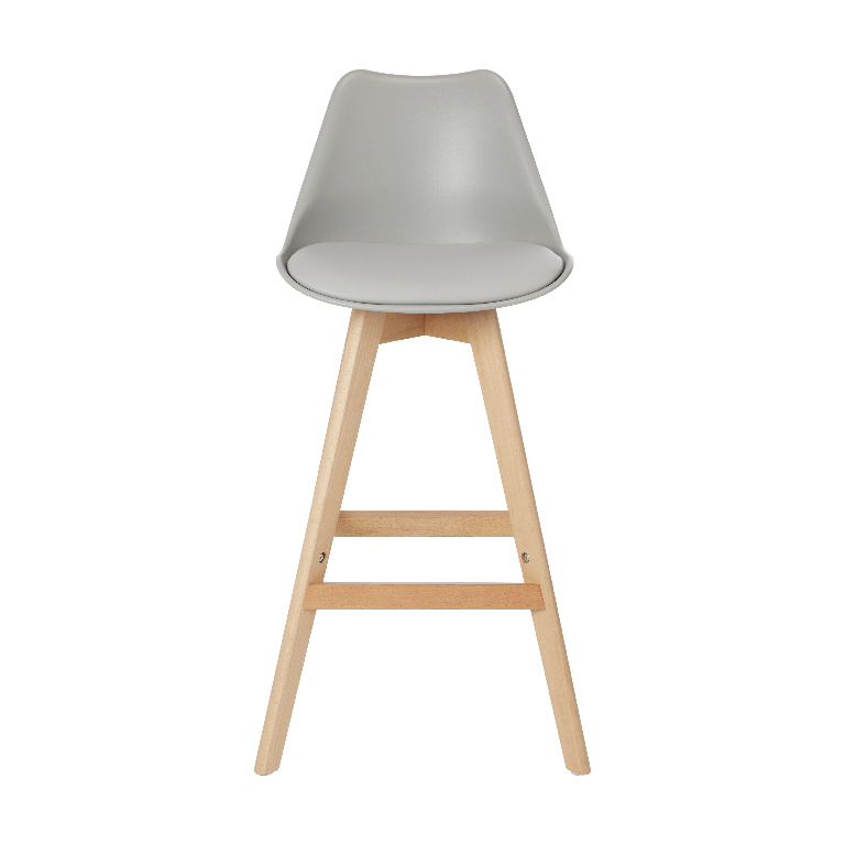 Scaun bar GoodHome Pitaya, 43.5 x 50.5 x 100.5 cm, gri deschis
