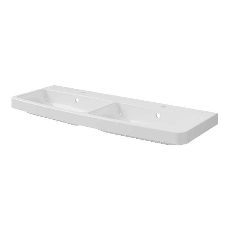 Lavoar GOODHOME, rasina, alb, 120.5x13.2x46.9 cm