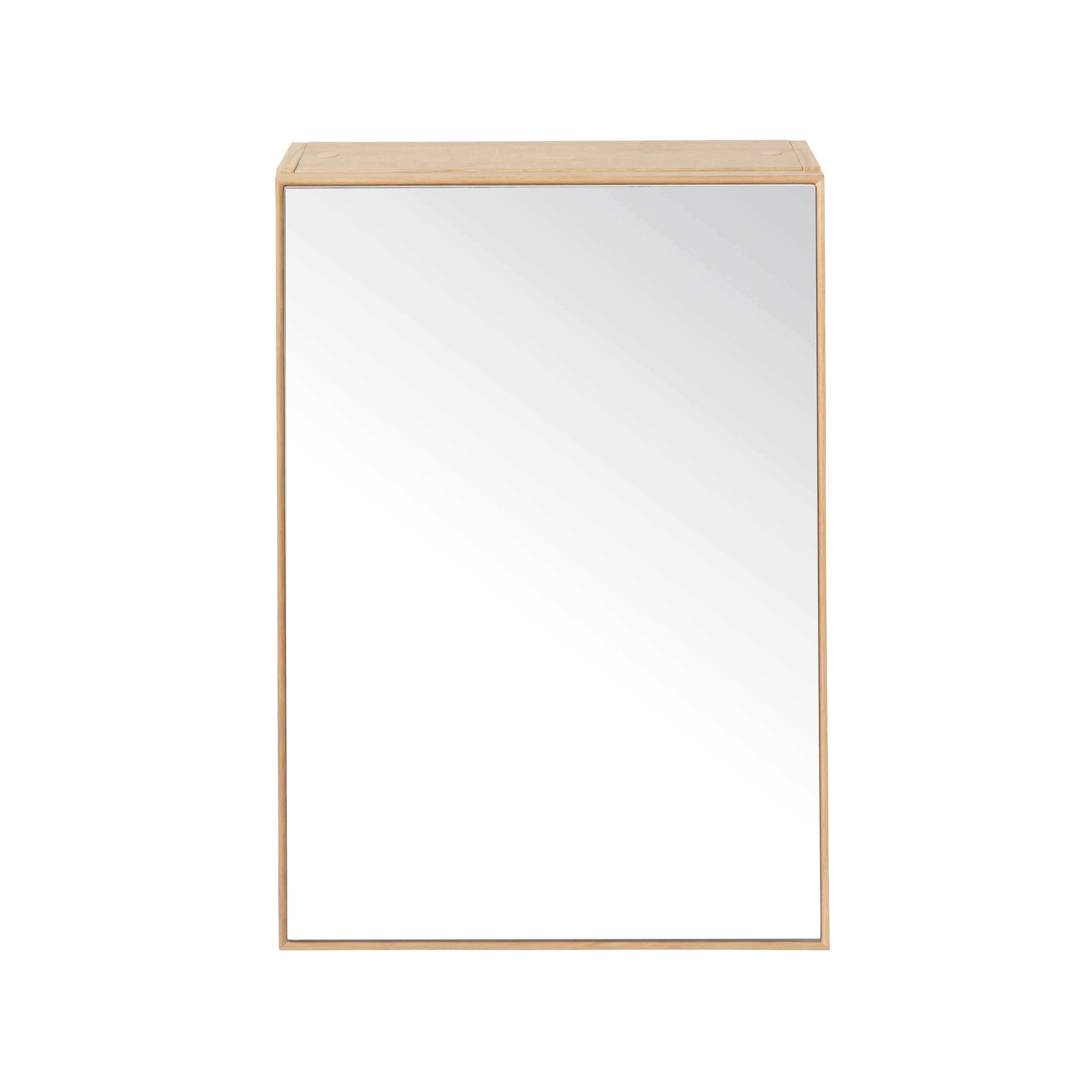 Dulap baie cu oglinda GoodHome Avela, suspendat, 50 x 15 x 70 cm, stejar
