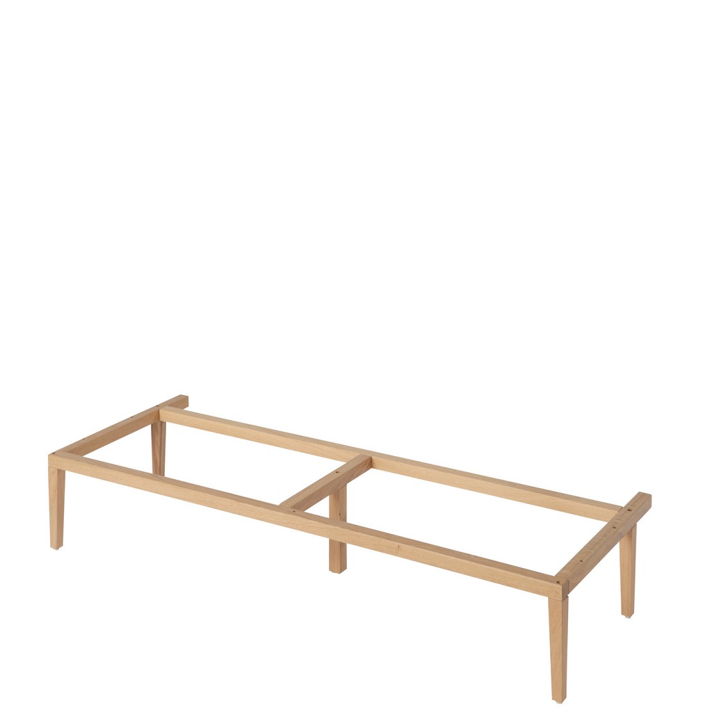 Cadru baza cu 4 picioare GOODHOME Avela, 120 x 21 x 45 cm, lemn, maro