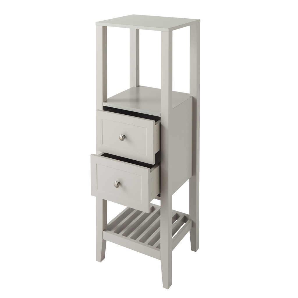 Coloana baie GoodHome Perma, 40.2 x 36.1 x 120 cm, taupe