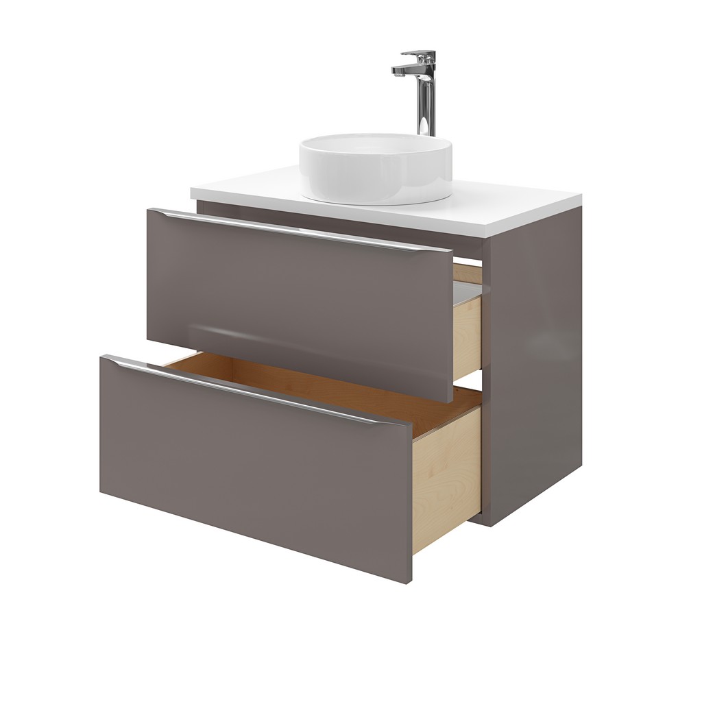 Masca lavoar GoodHome Imandra, suspendata, 80 x 45 x 60 cm, taupe