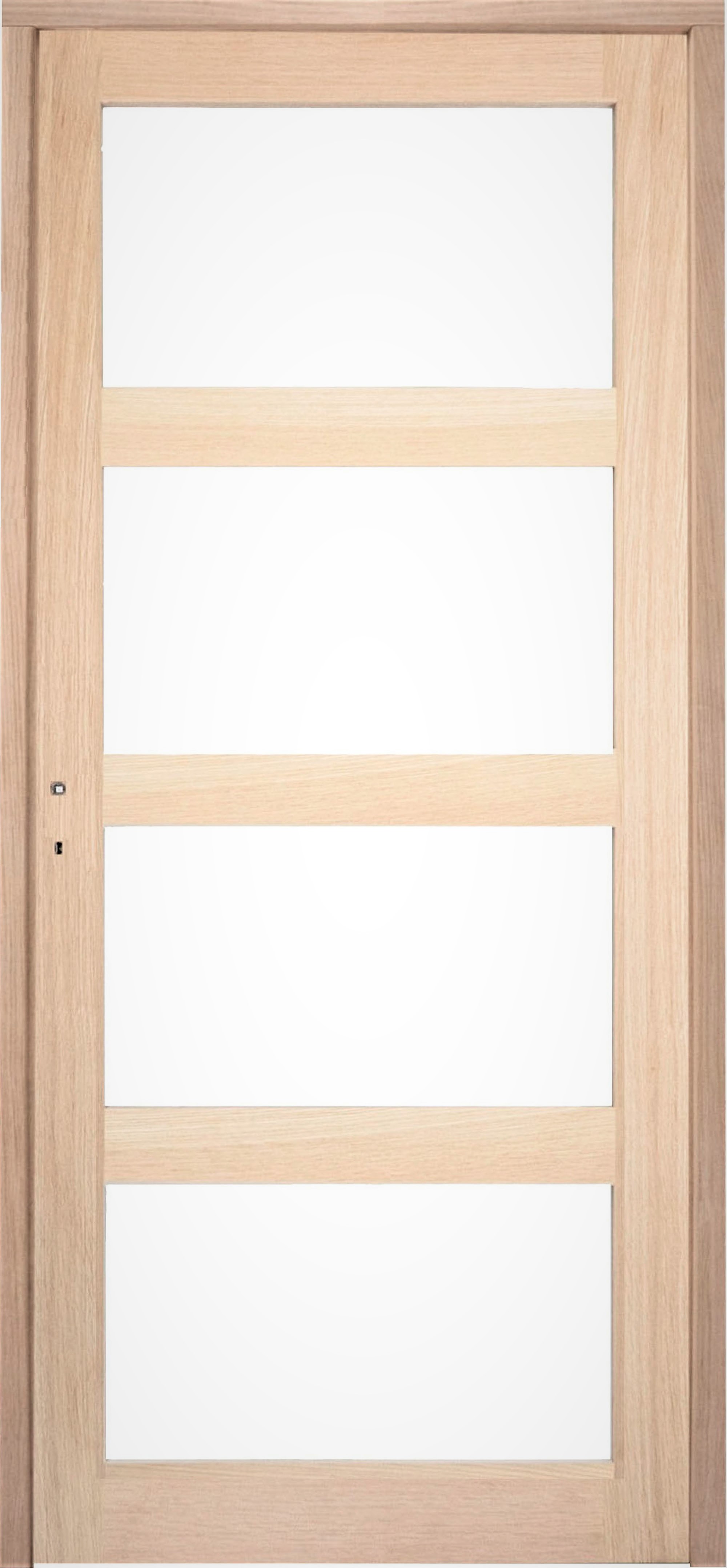Usa interior GOODHOME Connemara, cu geam, dreapta, MDF, 68 x 203 cm, maro