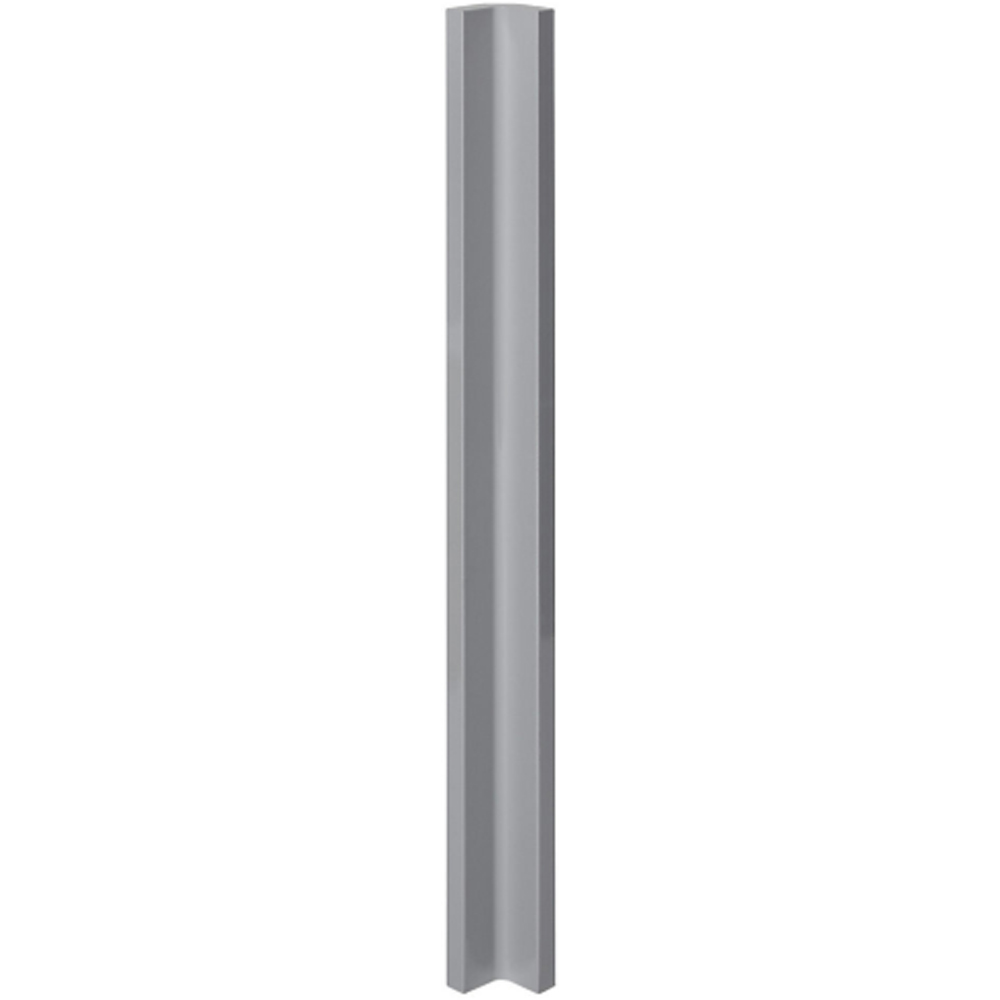 Profil colt triunghi GOODHOME Alisma, MDF, 89.5 x 2.05 cm, gri deschis lucios