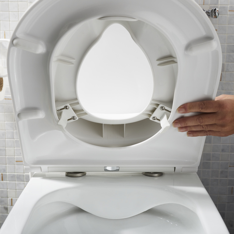 Capac WC cu reductor GOODHOME Yalu, polipropilena, alb