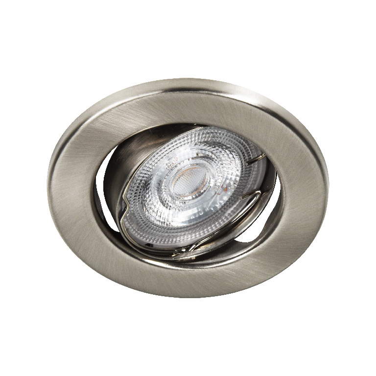 Set 5 spoturi LED GOODHOME Chancey, 5.2W, 345lm, 2700K, crom