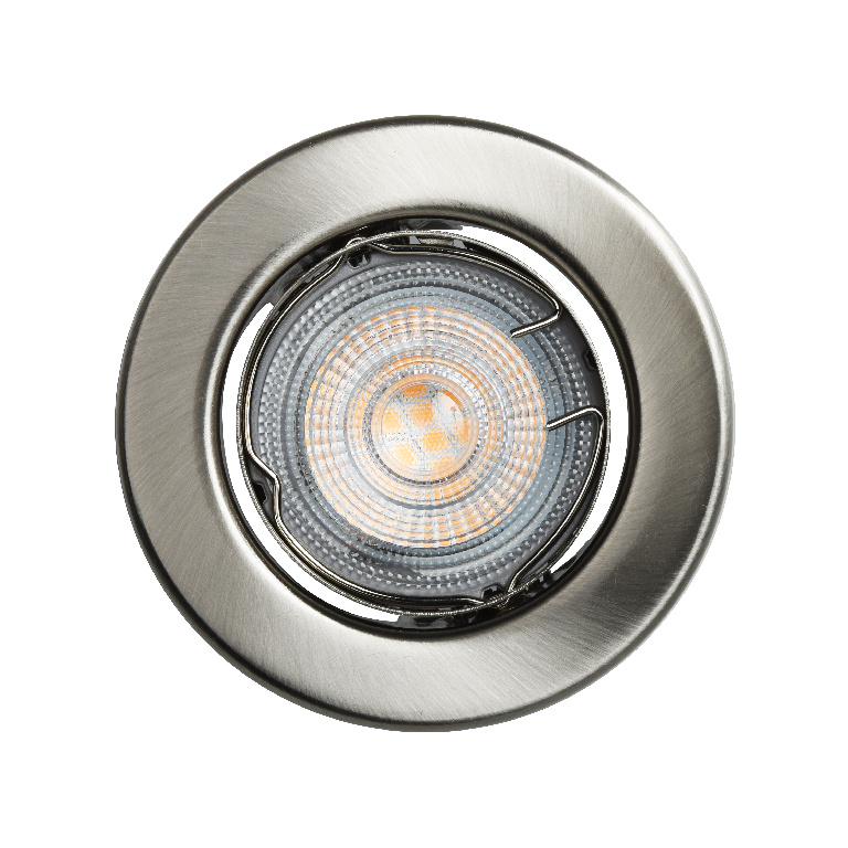 Set 5 spoturi LED GOODHOME Chancey, 5.2W, 345lm, 2700K, crom
