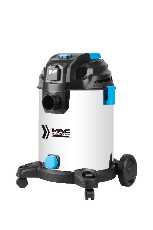 Aspirator umed-uscat Mac Allister VS1430SWC, 30L, 1400W, alb-negru
