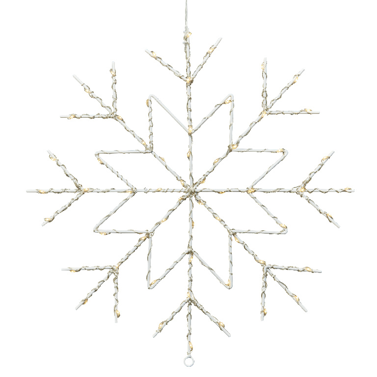 Decoratiune luminoasa Fulg de zapada, 60 led-uri, 50 cm, alb