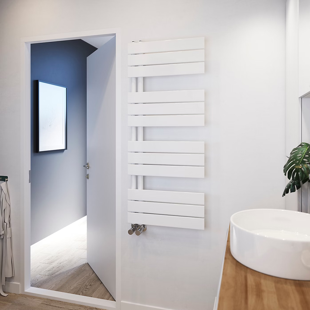 Calorifer baie portprosop GOODHOME Boxwood UC1200500W, otel, 500 x 1200 mm, alb