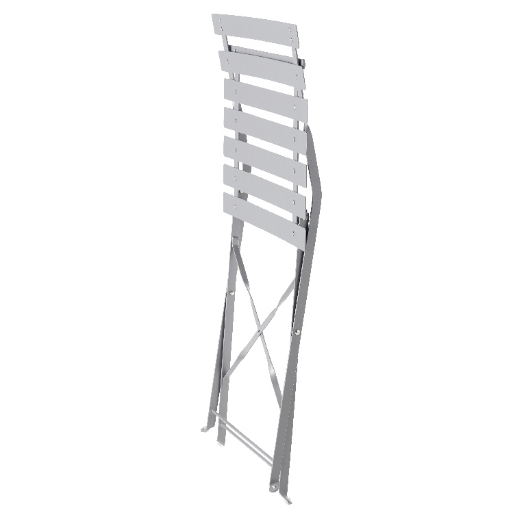 Scaun terasa GOODHOME Saba, otel, 41 x 80 cm, gri