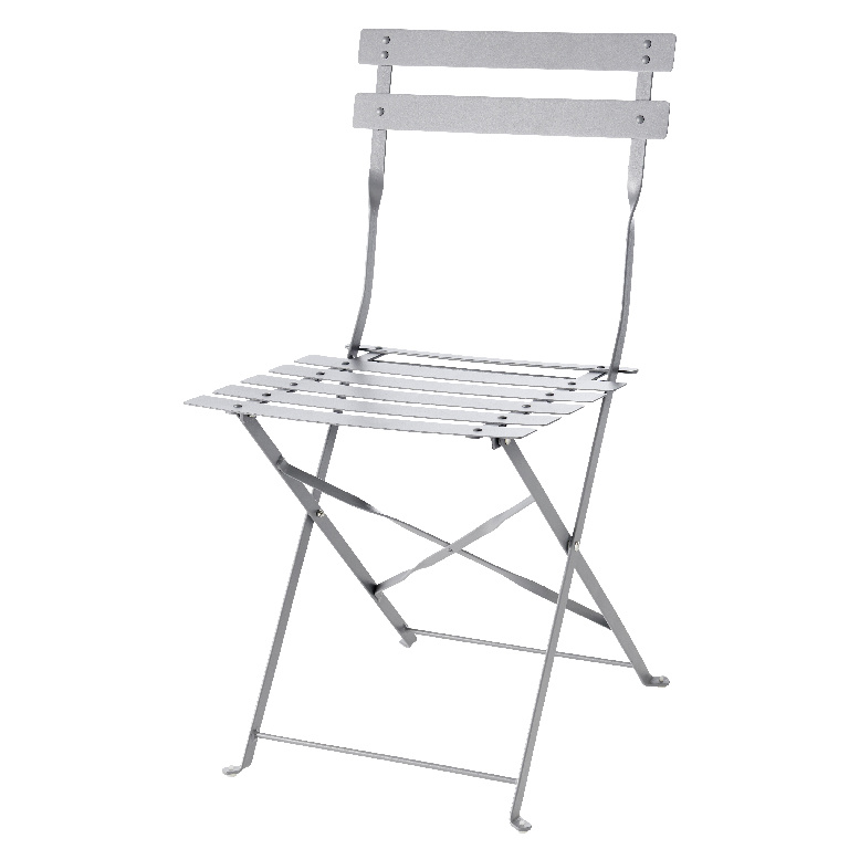 Scaun terasa GOODHOME Saba, otel, 41 x 80 cm, gri