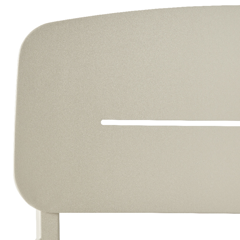Scaun terasa GOODHOME Santorin, metal, 57 x 80.8 x 57.1 cm, crem