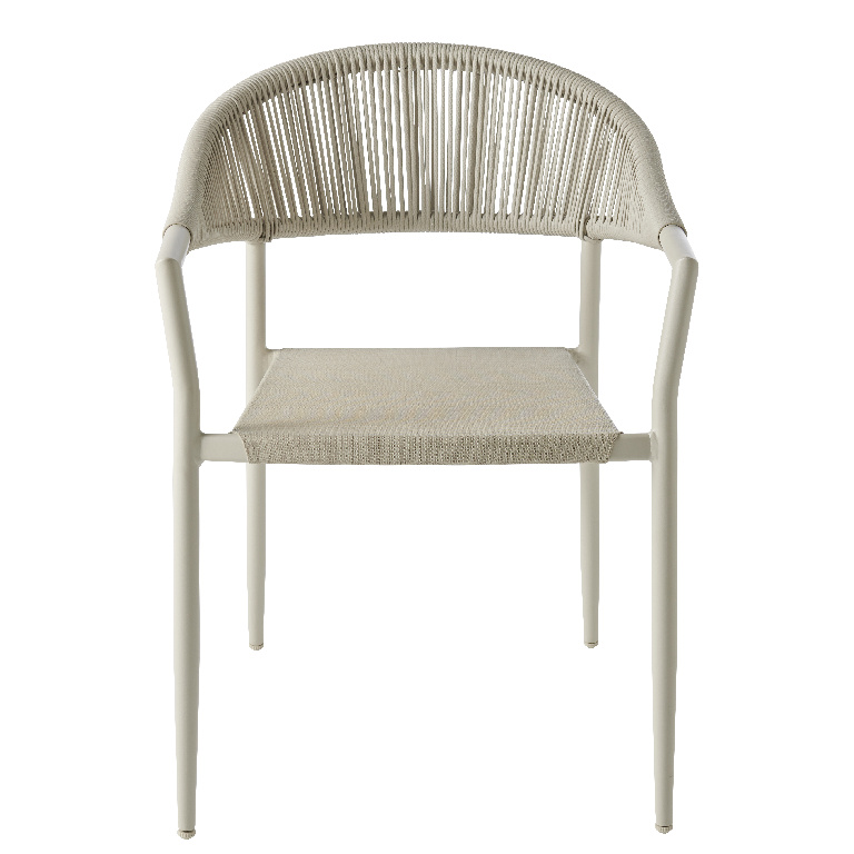 Scaun terasa GOODHOME Coline, aluminiu, bej