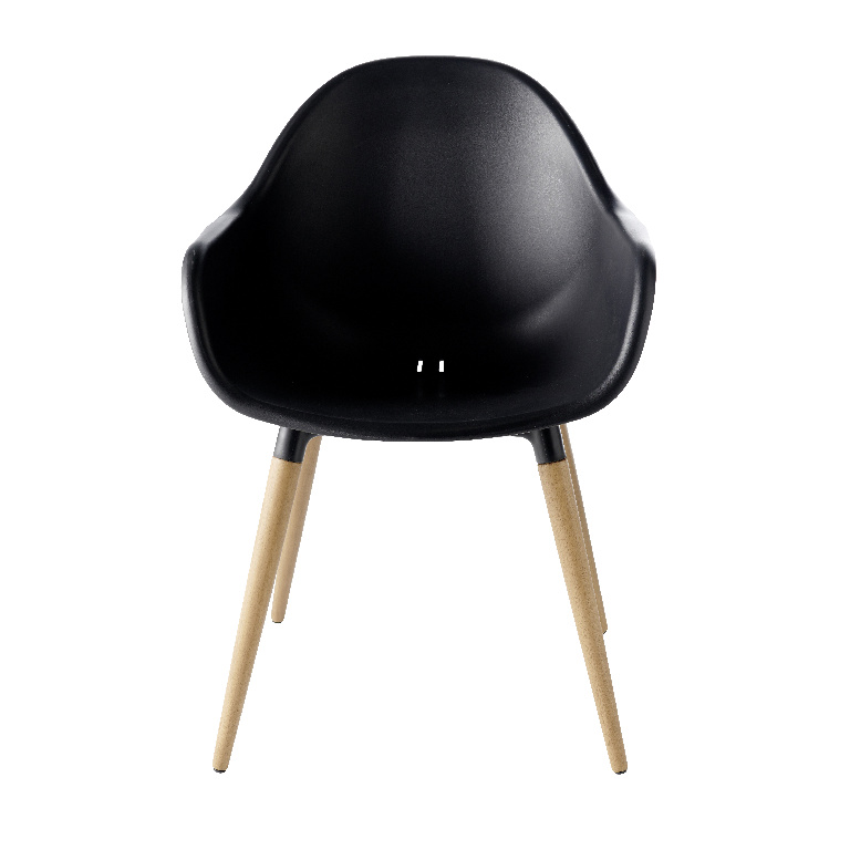 Scaun terasa GOODHOME Kiwee, plastic, 58 x 84 x 61 cm, negru