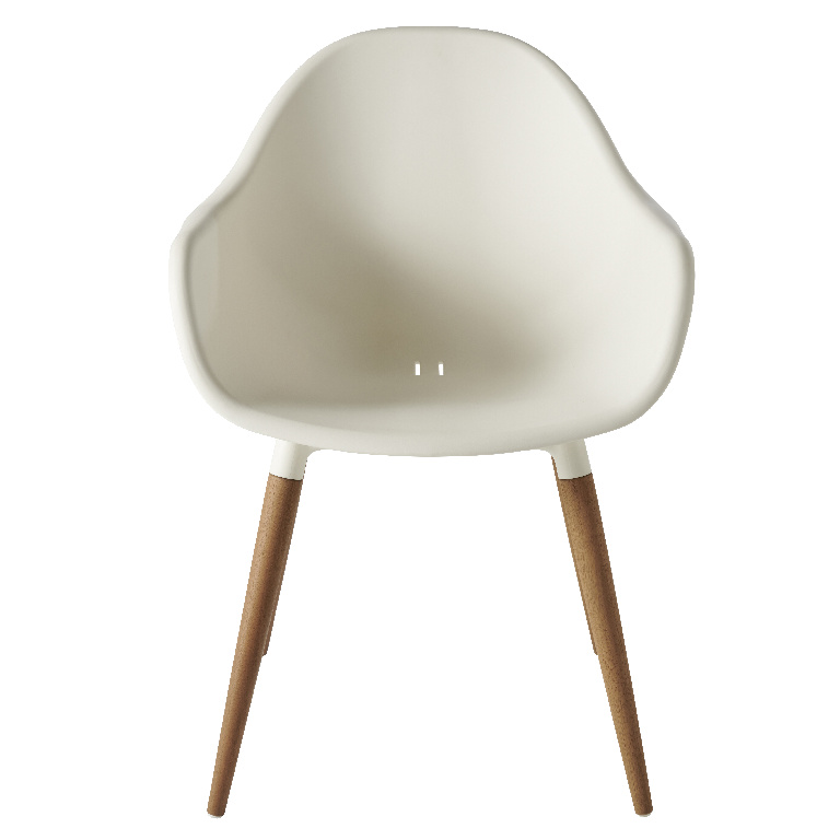 Scaun terasa GOODHOME Kiwee, plastic, 58 x 84 x 61 cm, alb