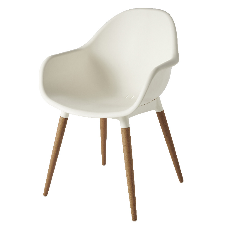 Scaun terasa GOODHOME Kiwee, plastic, 58 x 84 x 61 cm, alb