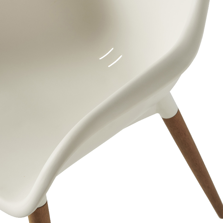 Scaun terasa GOODHOME Kiwee, plastic, 58 x 84 x 61 cm, alb