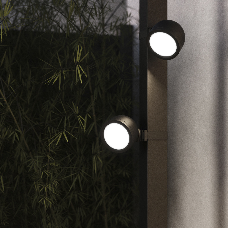 Accesoriu lampa exterioara cu magnet BLOOMA Dalzel, 20 x 2 x 2.2 cm, negru