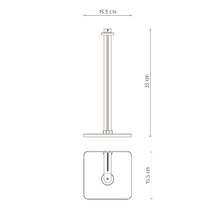 Accesoriu stand lampa exterioara BLOOMA Danzel, 35 x 15.5 cm, metal, negru