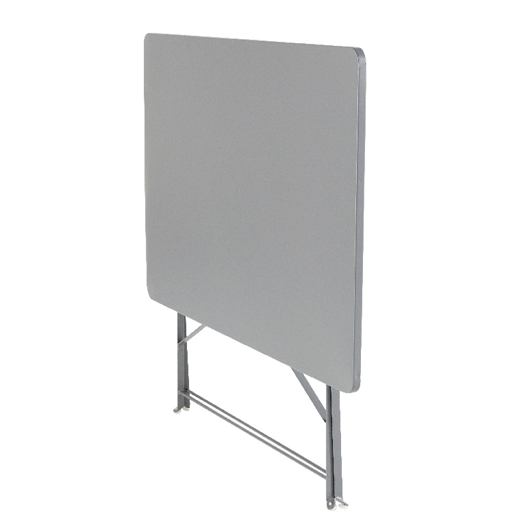 Masa terasa GOODHOME Saba, 4 locuri, otel, 110 x 70 x 71 cm, gri