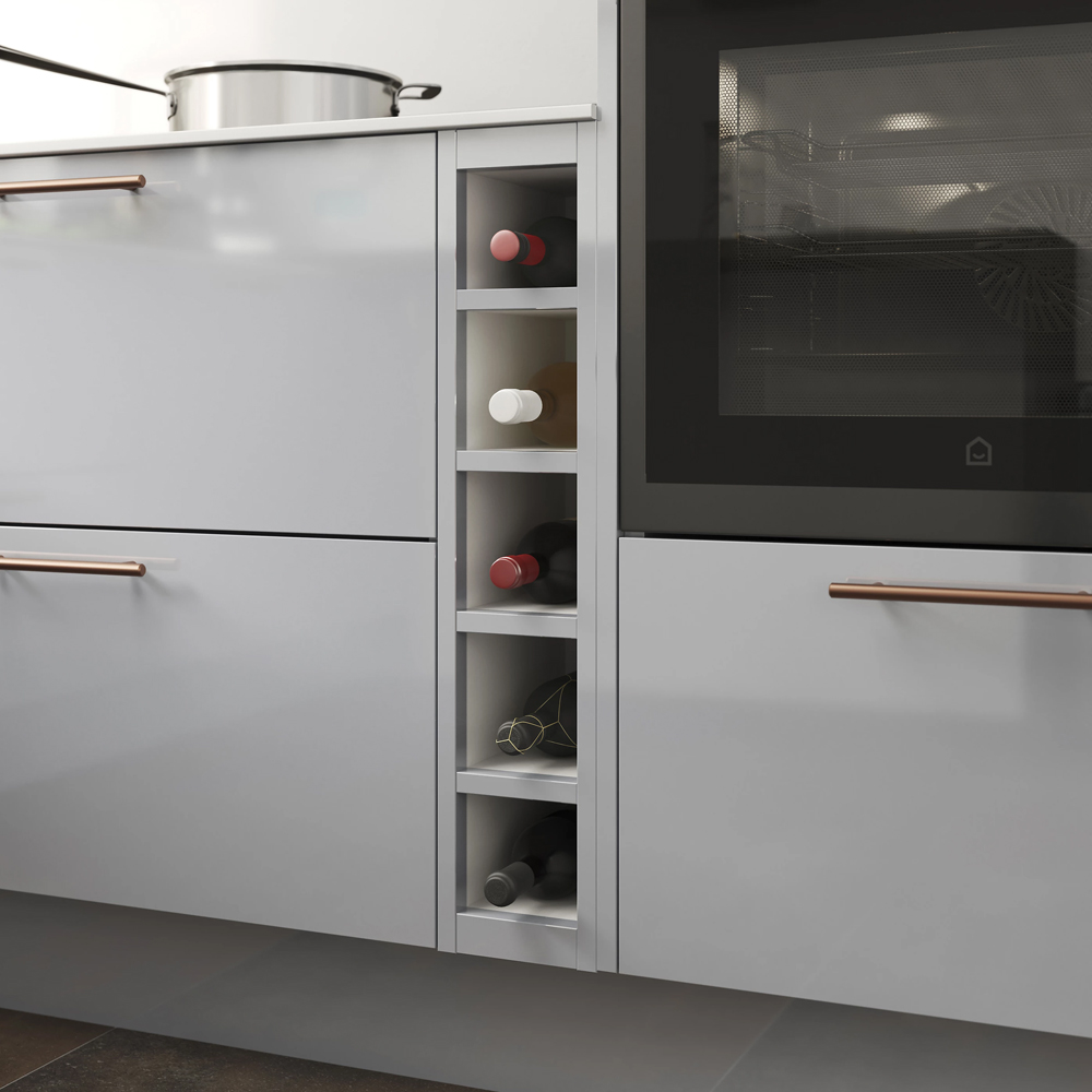 Front usa GOODHOME Alisma, MDF, 15 x 72 x 2 cm, gri deschis