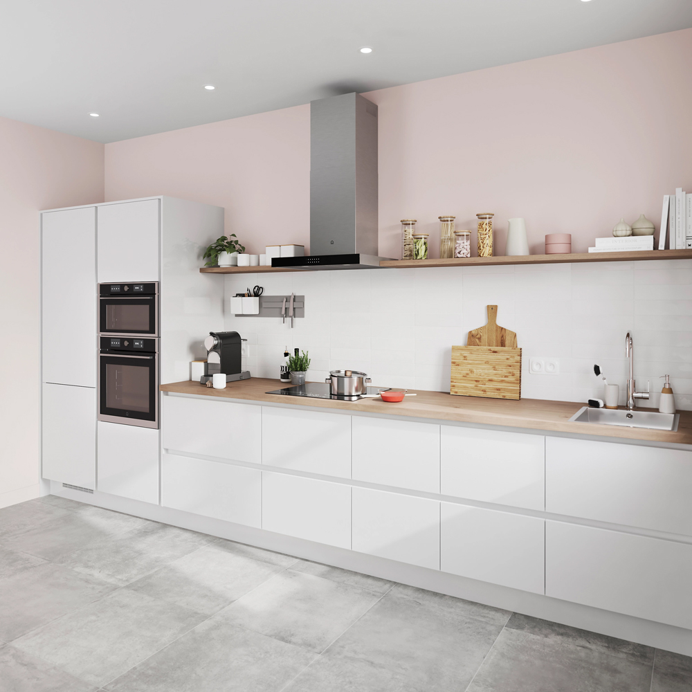Panou lateral hota GOODHOME Garcinia, 36 x 32 cm, alb lucios