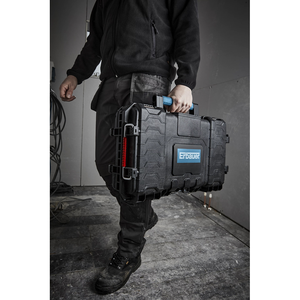 Cutie modulara depozitare scule Erbauer Connecx, 56.4 x 35 x 16.5 cm, negru