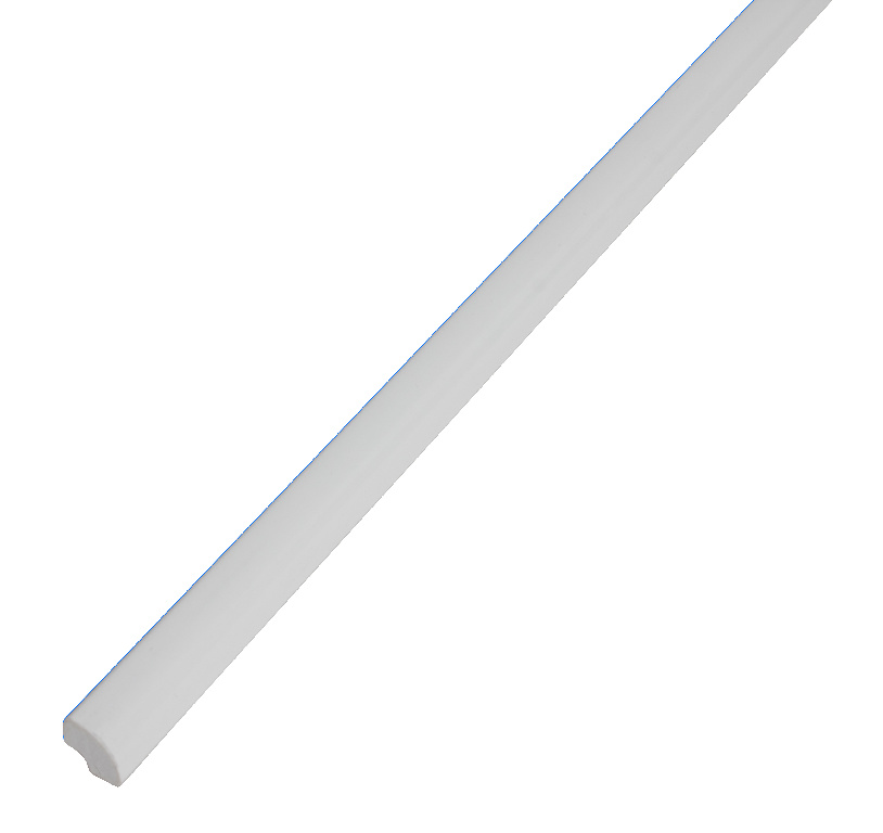 Profil baie PVC, 15 mm, alb cu autoadeziv