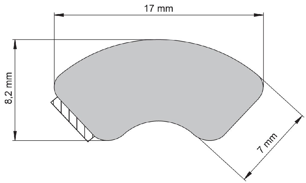 Profil baie PVC, 15 mm, alb cu autoadeziv