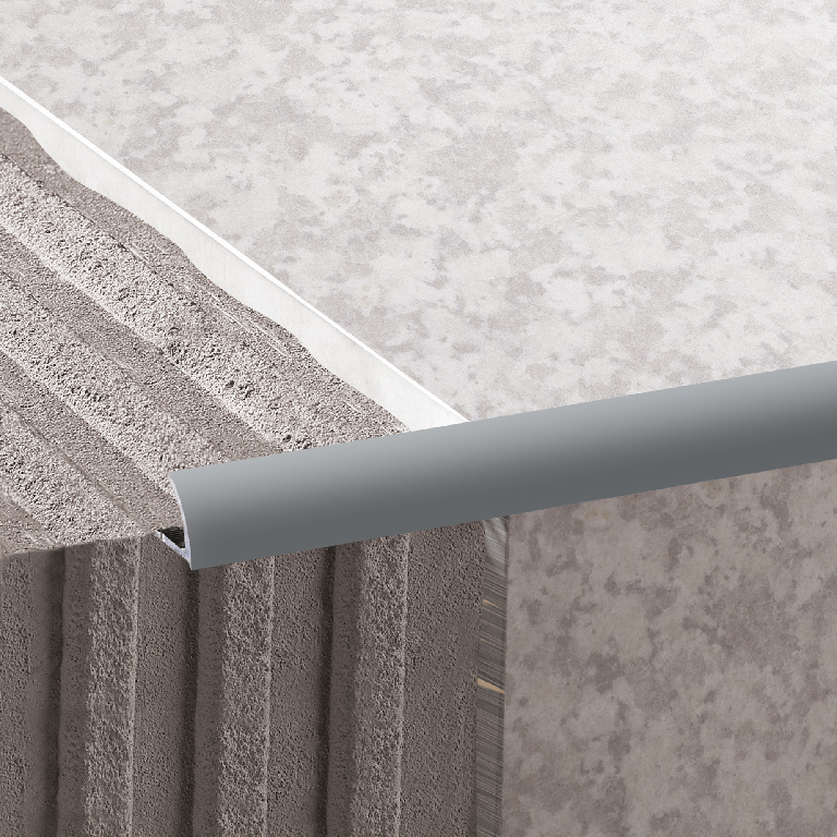 Profil rotund exterior, 9 mm, gri deschis