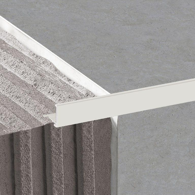 Profil drept, 8 mm, aluminiu, gri